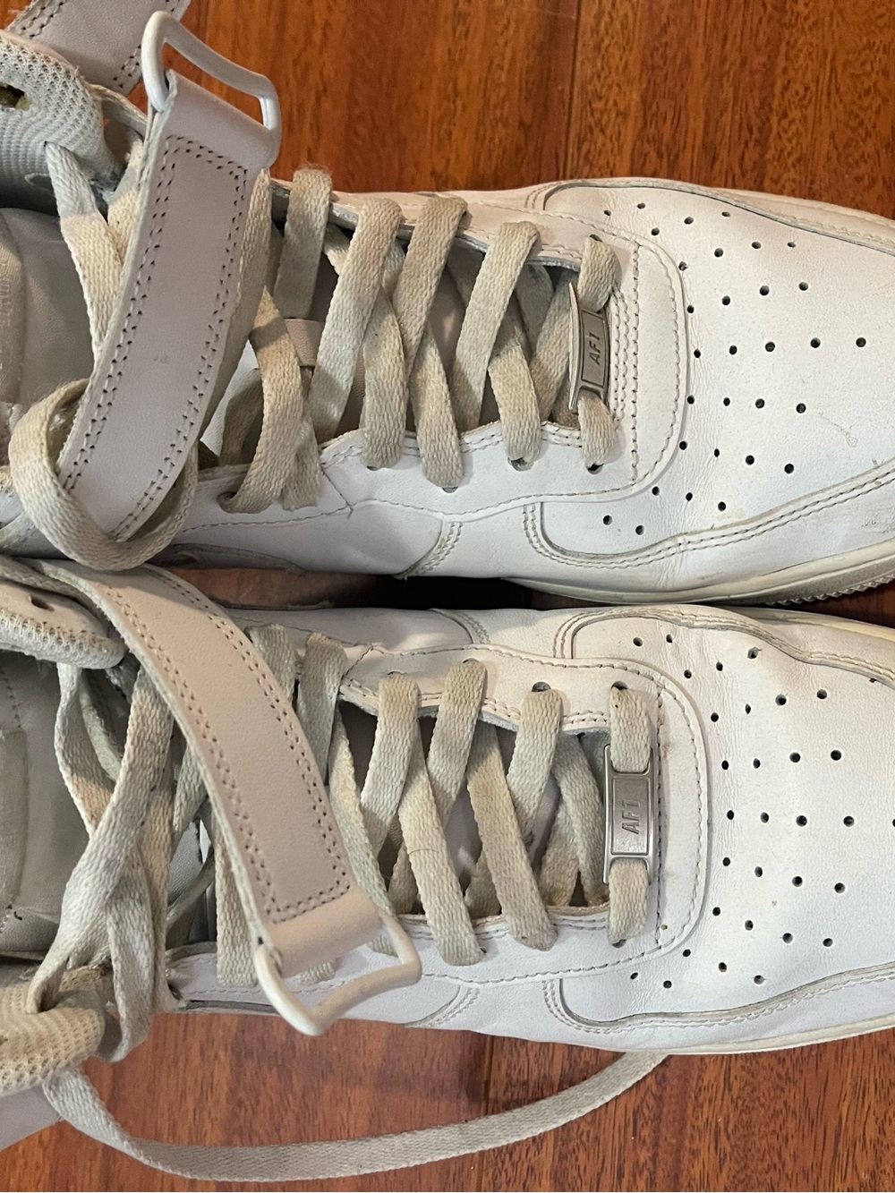 Nike White High-Top Athletic Sneakers with Ankle Strap